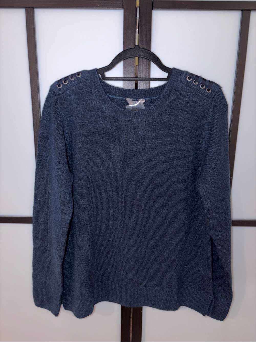 Denver Hayes Women’s Dark Blue Crewneck Knit Sweater - Size M